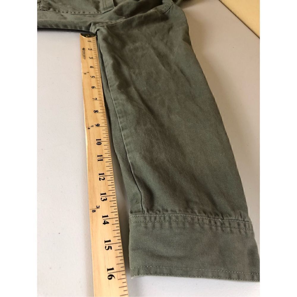 Full Tilt Jacket Snap Front Close Long Slv Snap Cuff 4 Pockets Olive Medium - Picture 10 of 12